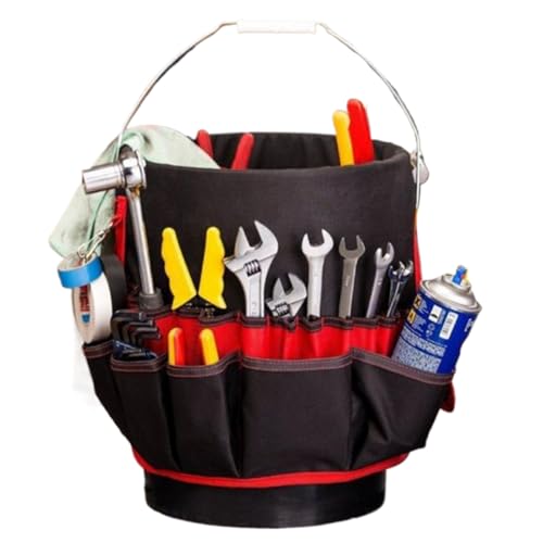 Reinigungseimer-Werkzeug-Organizer – 5-Gallonen-Eimer-Organizer, Leichter Reinigungsbehälter, Tragbarer Mehrzweck-Reinigungsbehälter, Caddy Für Zuhause, Wäschewagen, Schraubendreher, Wasserwaagen, Zan