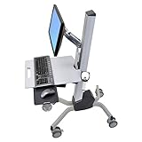24-206-214 Ergotron Neo-Flex Lcd Cart - Carrito Para Pantalla Lcd/Teclado/Ratón/Escánder De Código De Barras/Cpu - Plástico, Aluminio, Acero - Dos Tonos De Gris - Tamaño De Pantalla: Hasta 22 Pulgadas - Interfaz De Montaje: 100 X 100 Mm, 75 X 75 Mm