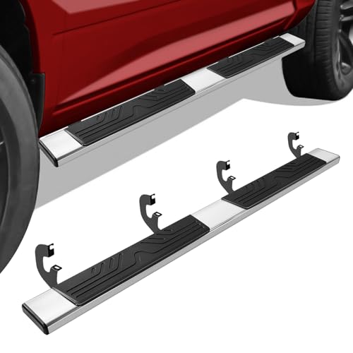 6.5" Running Boards Compatible with 2019-2025 Chevy Silverado/GMC Sierra 1500, 2020-2025 Silverado/Sierra 2500HD 3500HD Crew Cab, Mirror Stainless Steel Side Steps (Excl. 2019 1500 LD/Limited) -  TNMT, RB-CV-W061-W