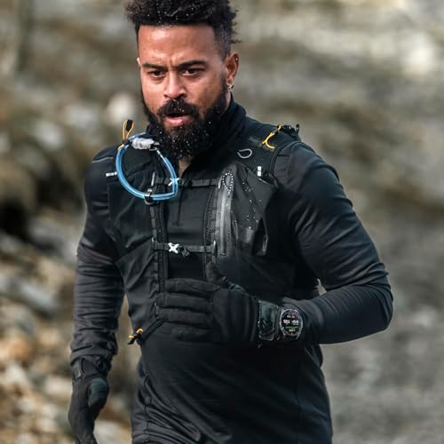 garmin fnix 8  51 mm solar sapphire premium multisport gps smartwatch long-lasting battery life dive-rated built-in led flashlight carbon gray dlc titanium with pebble gray band