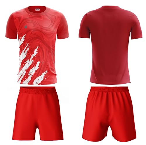 Image of Inkholic Mens Round Neck Half Sleeves Football Jersey and Shorts Set,