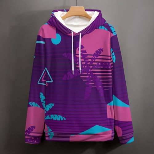 Sweats à capuche manche longue imprimé vintage et pull décontracté taille S - 4