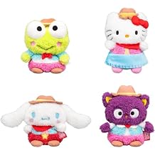 BumBumz 4.5-inch Hello Kitty and Friends CowgirlBumz - Hello Kitty, CinnamorollTM, ChococatTM, KeroppiTM - Makers of Original Squishmallows - 3+