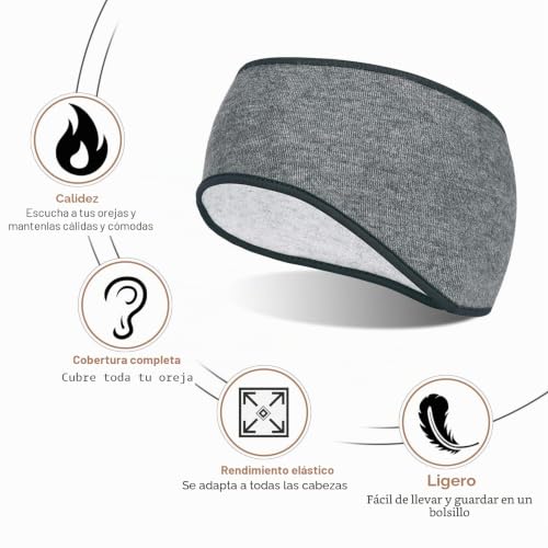 Miniatura 3 de Tagvo Invierno Cinta Para Pelo, 3 Piezas Térmico Orejeras, Elástico Calentadores De Orejas, Bandas Para La Cabeza Para Corriendo Hombres Y Mujeres Para Yoga, Ciclismo, Baloncesto, Fitness