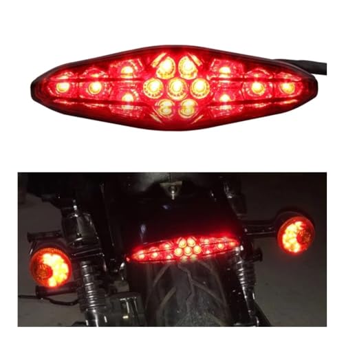 Feu stop arrière universel 12V pour moto et vélo avec indicateurs de signalisation intégrés - 3