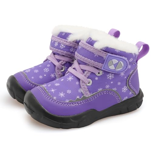 Centipede Demon Toddler Boots Boys Girls Winter Boots Waterproof Fleece Kids Snow Boots Faux Fur Booties Warm Walking Shoes for Indoor Outdoor 8 Toddler