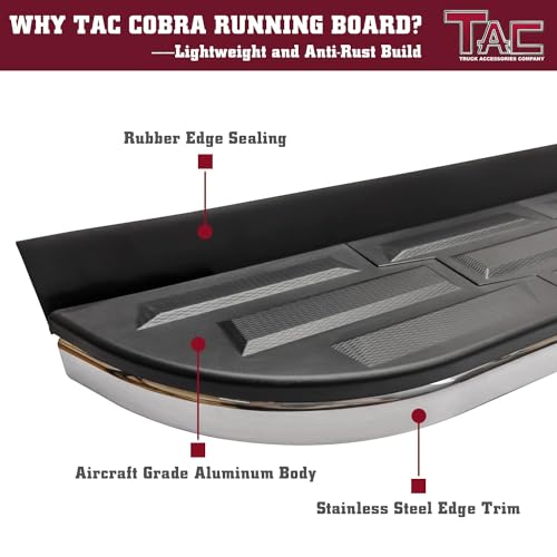 Estribos TAC Cobra para Ford Explorer 2011-2019 Negro miniatura 7