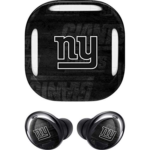 Skinit Decal Audio Skin Compatible with Samsung Galaxy Buds Pro - Officially Licensed NFL New York Giants Black & White Design