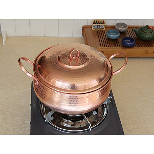 Handmade Copper Soup Pot,Stockpot Stew Pan Casserole With Lid Open Fire Cookware A 4.75Quart #TOP4