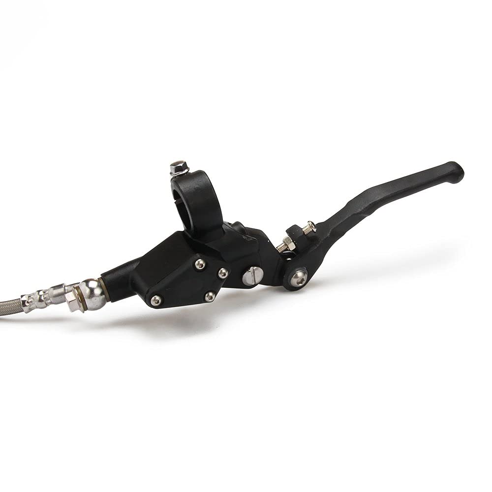 Leva Frizione Moto, Frizione Idraulica Moto,Gruppo Frizione Idraulica Cilindro Principale da 1200mm per Motore Verticale 125cc-250cc Motocross Dirt Bike Pit Bike LTZ400 SM125 S51 CRE50-Nero