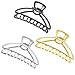 Produktbild 3 Stücke Metall Klaue Haarspangen, Ouinne Große Metall-Hohlkiefer Haarspangen Rutschfeste Haarbackenklemme Clips für Haarschmuck