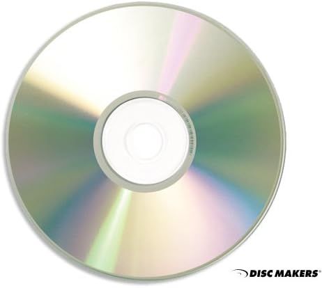 Disc Makers High Fidelity Blank CDs Ultra 52x 700 MB/80 Min Silver Inkjet CD-Rs - 100 Disc Pack