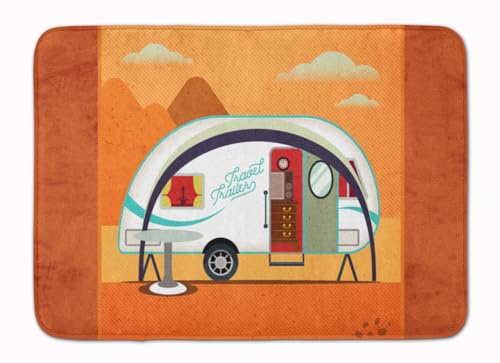 Caroline's Treasures BB5480RUG Greatest Adventure New Camper Machine Washable Memory Foam Mat, Bathroom Rug, Non-Slip Bath Mat, Durable Thick Washable Rugs for Kitchen, Bathroom Quick Dry, Decorative