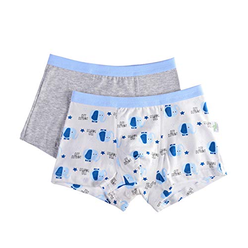 SBL 2 Calzoncillos de Boxeador de algodón Elefante bebé Lindo Cargados - Pantalones Cortos de algodón AB Boy de Dibujos Animados,Mezcla de Color,135cm