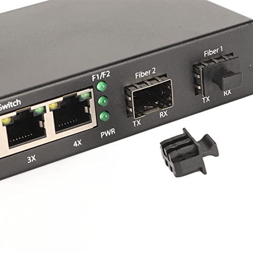 Rosvola Ethernet Switch, Led Indicator Full Half Duplex Sfp Fiber Optic Switch 6 Ports 10 100 1000M For Family (Us Plug) #TOP7