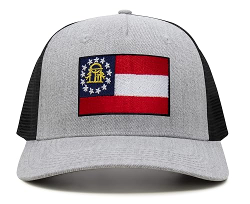 Image of International Tie State Hat for Men and Women, Adjustable Snapback Trucker Baseball Cap with Embroidered Patch