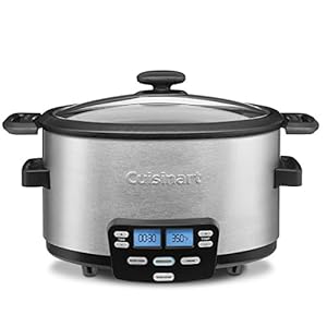 Cuisinart MSC-400 3-In-1 Cook Central 4-Quart Multi-Cooker: Slow Cooker, Brown/Saute, Steamer (Renewed)