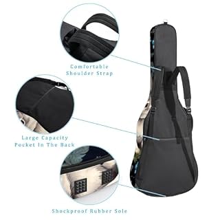 JRHEJTFZ Housse pour guitare acoustique de 1,9 cm d’épaisseur – Imperméable – Durable et élégant – Motif lapin floral blanc, Multicolore 5., 42.9×16.9×4.7 in, Motif imprimé tendance - Les Beatles, Paul McCartney, John Lennon, RIngo Starr, George Harrison JRHEJTFZ Housse pour guitare acoustique de 1,9 cm d'épaisseur - Imperméable - Durable et élégant - Motif lapin floral blanc, Multicolore 5., 42.9x16.9x4.7 in, Motif imprimé tendance – Image 3