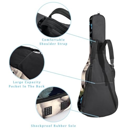 JRHEJTFZ Housse pour guitare acoustique de 1,9 cm d’épaisseur – Imperméable – Durable et élégant – Motif lapin floral blanc, Multicolore 5., 42.9×16.9×4.7 in, Motif imprimé tendance - Les Beatles, Paul McCartney, John Lennon, RIngo Starr, George Harrison JRHEJTFZ Housse pour guitare acoustique de 1,9 cm d'épaisseur - Imperméable - Durable et élégant - Motif lapin floral blanc, Multicolore 5., 42.9x16.9x4.7 in, Motif imprimé tendance – Image 4