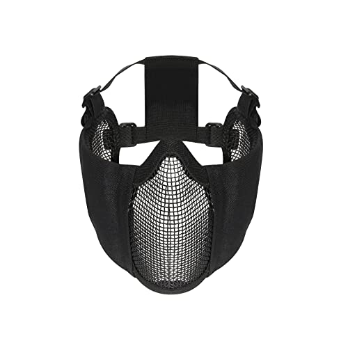 Rothco 20856 Steel Half Face Mask with Ear Guard - Black