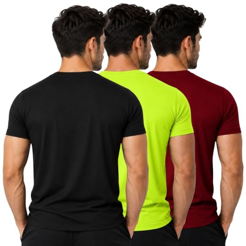 Image of 3Colours RGB Men's Gym Wear T-Shirt - Moisture-Wicking, Quick-Dry, Athletic Fit Workout Tee -Freak