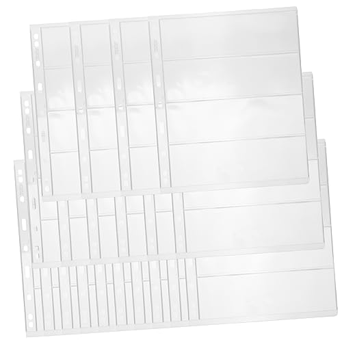 Artibetter 20hojas Álbum De Colección De Billetes Páginas Para Colecciones De Estándar Transparente Para Coleccionistas De