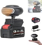 Rechargeable Heater, Battery Powered Heater, Wireless Portable Car Heaters, Battery Operated Heaters For Car Camping And Indoor Outdoor (10-cell battery)