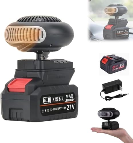 Rechargeable Heater, Battery Powered Heater, Wireless Portable Car Heaters, Battery Operated Heaters For Car Camping And Indoor Outdoor (10-cell battery)