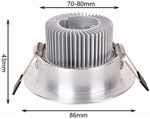 Downlight LED orientable avec angle ajustable encastrable 70-80mm blanc 6000K