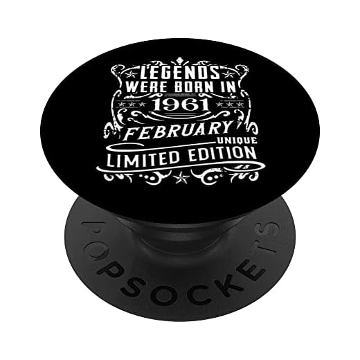 Cumpleaños Febrero 1961 Edición Limitada Regalo February PopSockets PopGrip Intercambiable
