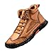 Hiking Shoes Men, Sawbehind Shoes for Men, Non Slip Ankle Boots Lightweight Handmade Fashion Sneakers Arch Support Outdoor Casual Walking Shoes botas de nieve hombre Brown