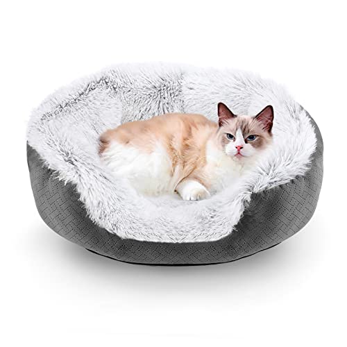Furtime Dog Beds For Small Dogs And Cat Bed For Indoor Cats - Washable Oval Geometric Fluffy Dog Bed For Dog Crate - Soft Durable Fabric Plush Pet Beds, Slip-Resistant Oxford Bottom (20 Inch) #TOP21