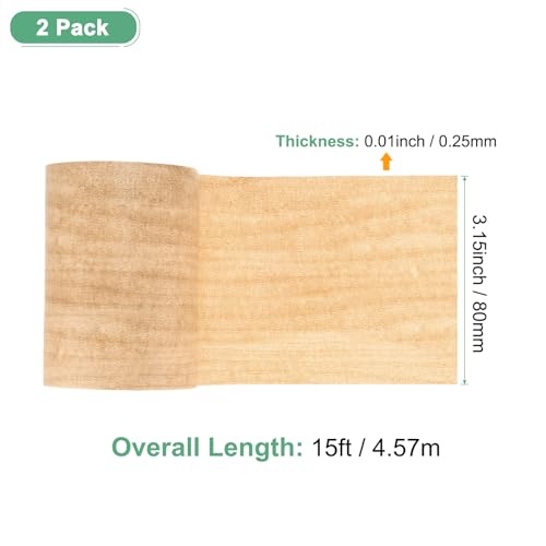 Image of M METERXITY 2-Roll Wood Grain Repair Tape, 3.15in x 15ft Textured Realistic Self-Adhesive Wood Floor Tape Contact Paper for Furniture /Floors /Home [Light Chestnut]
