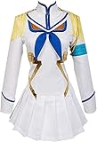 Hannahcos Satsuki Kiryuin White Uniform Fancy Dress Cosplay Costume (Small)