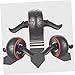 Toyvian Rubber Ab Wheel Roller with Knee Mat Mute Abdominal Exercise Trainer for Core Workout for Home Strength Training for All Levels