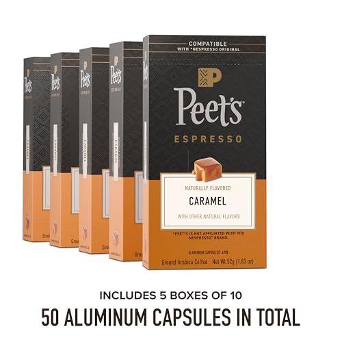 Peet's Coffee Espresso Capsules, Medium Roast, Caramel, 50 Count - image 3