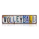Vintage Sport Metal Tin Signs Volleyball Street Signs Man cave Home Room Bar Wall Decor 16 x 4 Inches