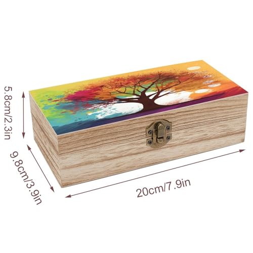 Coffre de rangement en bois d'arbre noble et finitions rétro - 3