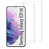[2 Stück] Schutzfolie kompatibel mit Samsung Galaxy S21 5G Panzer Verbundglas Schutzglas Hart Tempered Glass Kristallklar Anti-Kratzen Anti-Öl