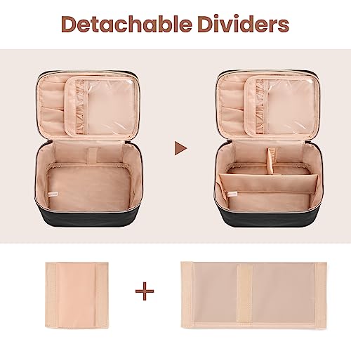 OCHEAL Makeup Bag, Large Capacity Travel Make Up Bag for Cosmetics Vertical Storage,Toiletry Bag for Skincare Makeup Organizer Bag - Image 3