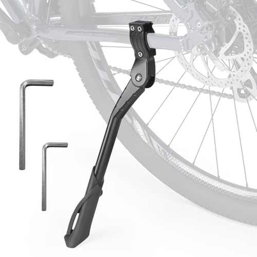 Fahrradständer 24-29 Zoll, Höhenverstellbarer Cube Fahrradständer mit rutschfeste, Leichter Seitenständer Fahrrad aus Aluminiumlegierung, 35 KG Tragkraft für Mountainbike, Cityrad