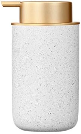 Soap Dispenser Multifunctional Light Luxury Ceramic Shower Gel Shampoo Soap Bottle Dispenser Press Filling Bottle Suitable for Bathroom Bathroom Soap Dispensers(A)