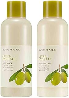 Nature Republic Toner Emulsion Set with Olive Leaf Extracts - Home Skin Care