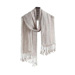 Jeelow Lightweight Summer Scarf Light Shawl Wrap Linen Feel Scarves For Men And Women
