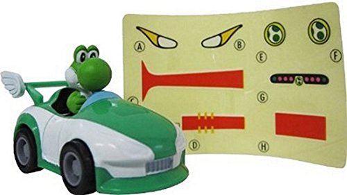 Takara Tomy Wii Mario Kart Racing Collection 3 Pull Back Cars w/ Stickers-2" Yoshi-994173