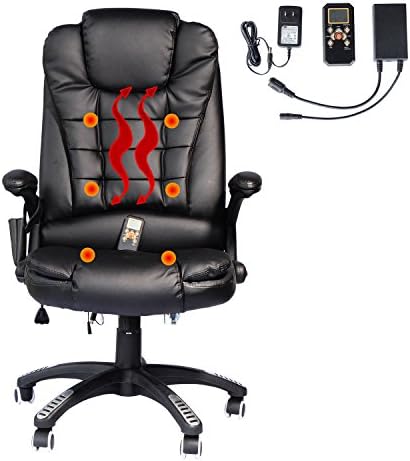 Black Massage Heated Vibrating Executive Ergonomic Chair Home Office Furniture Desk Chair with Ebook