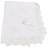 Runeaoys Baby Blanket White Lace Knitted Crochet Towel Baptism Christening First Communion Gifts for Girls Receiving Blankets for Neutral Newborns Toddler