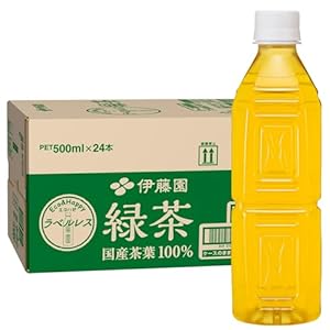 伊藤園 緑茶 ラベルレス 500ml×24本 ペットボトル 1,423円（59.3円/本）！プライム会員送料無料！