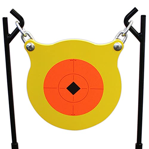 Birchwood Casey World of Targets Boomslang AR500 Steel Durable 0.5" Thick 9.5" Diameter Shooting Gong Target with Stand & Hanging Hardware