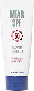 WearSPF Essential Sunscreen SPF 50 Broad Spectrum Hybrid Lotion for Face and Body with Zinc Oxide to Reflect Harmful UVA/UVB Rays